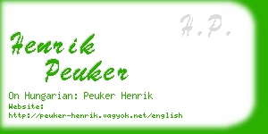 henrik peuker business card